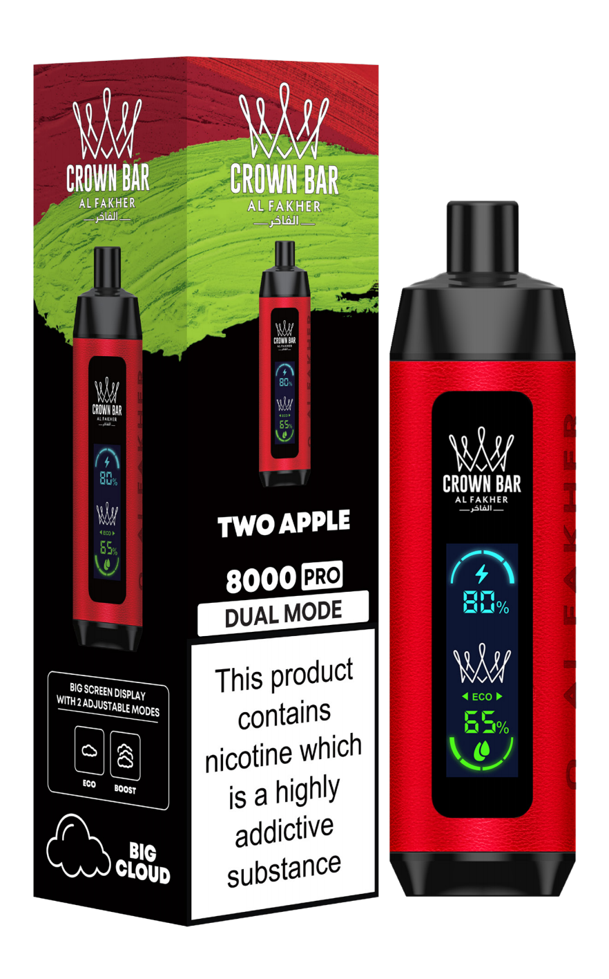AL Fakher Crown Bar 8000 Pro Dual Mode Wiederaufladbares Einweg Kit (Big Cloud) - 💥 Nehme 5 Zahle NUR 4! + Ab einem Einkauf von 100€ 2 Mystery Gratis💥