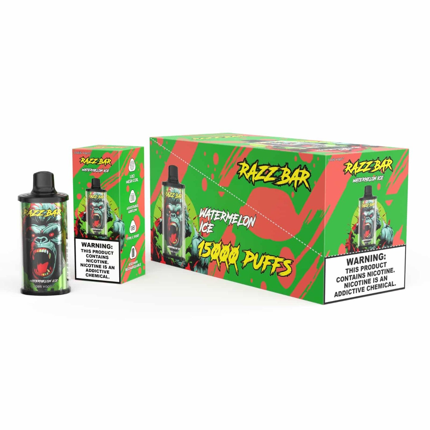 Razz Bar 15000 15K Puffs Einweg Kit- 💥 Nehme 5 Zahle NUR 4! + Ab einem Einkauf von 100€ 2 Mystery Gratis💥