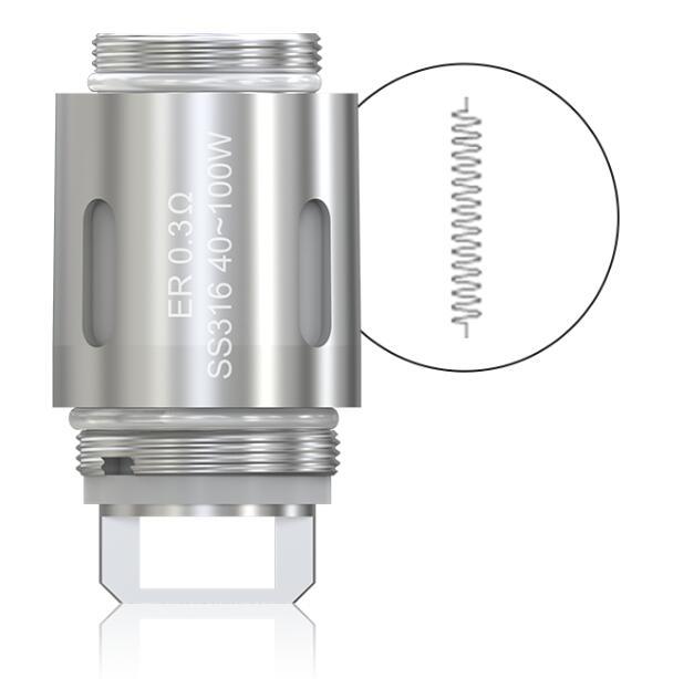 Eleaf MELO RT 22 ER Coil - Verdampferkopf SS316L 0,3 Ohm - 5 Stück / Packung