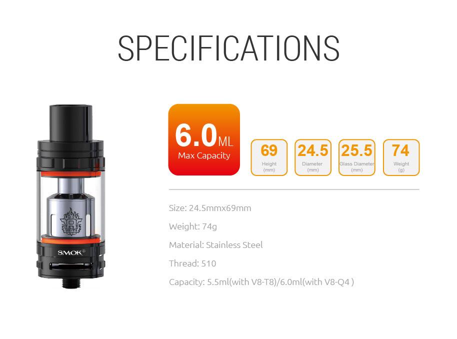 SMOK TFV8 SUB Ohm Tank Verdampfer 6ml