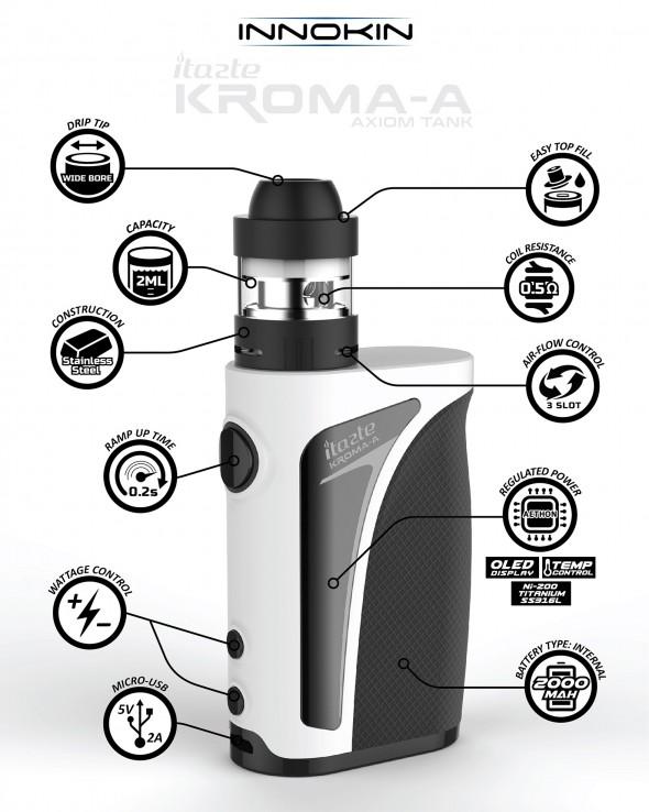 Innokin iTaste Kroma-A 75W Starter Set Mit Crios tank