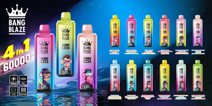 Bang Blaze 4IN1 60000 60K Puffs Wiederaufladbares Einweg Kit - 💥 Nehme 5 Zahle NUR 4! + Ab einem Einkauf von 100€ 2 Mystery Gratis💥
