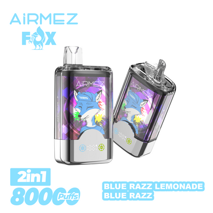 AiRMEZ Fox 80000 80K Puffs Einweg Kit 30ml (Dual Flavor) - 💥 Nehme 5 Zahle NUR 4! + Ab einem Einkauf von 100€ 2 Mystery Gratis💥