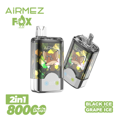 AiRMEZ Fox 80000 80K Puffs Einweg Kit 30ml (Dual Flavor) - 💥 Nehme 5 Zahle NUR 4! + Ab einem Einkauf von 100€ 2 Mystery Gratis💥