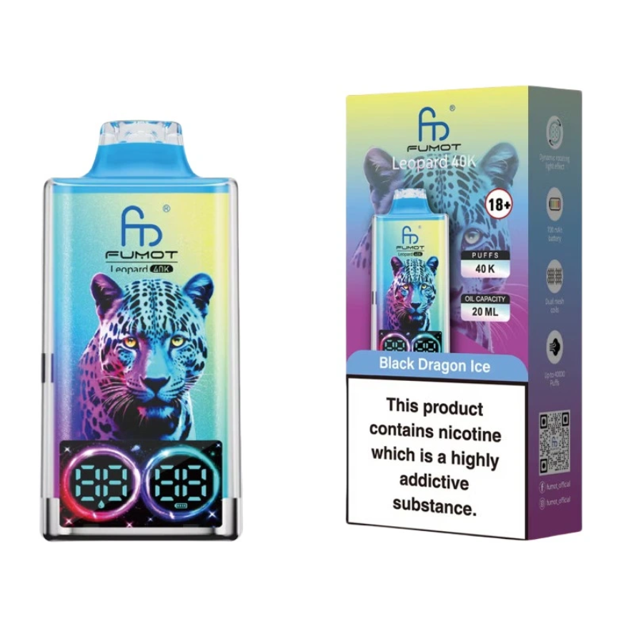 Fumot Leopard 40K Digital Display RGB Lights Einweg Kit (40000 Puffs) - 💥 Nehme 5 Zahle NUR 4! + Ab einem Einkauf von 100€ 2 Mystery Gratis💥