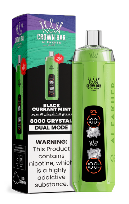 AL Fakher Crown Bar 8000 Crystal Dual Mode Einweg Kit - 💥 Nehme 5 Zahle NUR 4! + Ab einem Einkauf von 100€ 2 Mystery Gratis💥