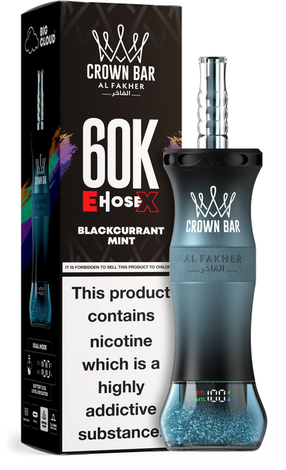 AL Fakher Crown Bar 60K 60000 Puffs E-Hose X Einweg Kit - 💥 Nehme 5 Zahle NUR 4! + Ab einem Einkauf von 100€ 2 Mystery Gratis💥