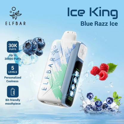 ELF Bar Ice King 30K Wiederaufladbares Einweg Kit (30000 Puffs) - 💥 Nehme 5 Zahle NUR 4! + Ab einem Einkauf von 100€ 2 Mystery Gratis💥