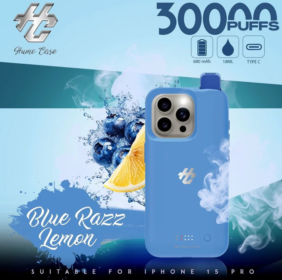 Humo Case iPhone 15 Pro 30K Puffs Einweg Vape Kit (30000 Puffs)- 💥 Nehme 5 Zahle NUR 4! + Ab einem Einkauf von 100€ 2 Mystery Gratis💥
