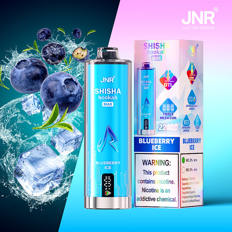 JNR Shisha Hookah Max 22000 22K Puffs DTL Einweg Kit