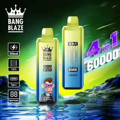 Bang Blaze 4IN1 60000 60K Puffs Wiederaufladbares Einweg Kit - 💥 Nehme 5 Zahle NUR 4! + Ab einem Einkauf von 100€ 2 Mystery Gratis💥