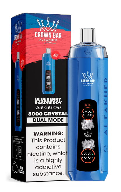 AL Fakher Crown Bar 8000 Crystal Dual Mode Einweg Kit - 💥 Nehme 5 Zahle NUR 4! + Ab einem Einkauf von 100€ 2 Mystery Gratis💥