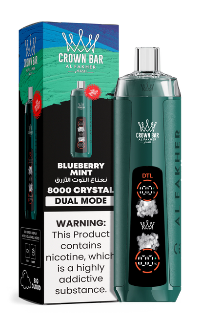 AL Fakher Crown Bar 8000 Crystal Dual Mode Einweg Kit - 💥 Nehme 5 Zahle NUR 4! + Ab einem Einkauf von 100€ 2 Mystery Gratis💥