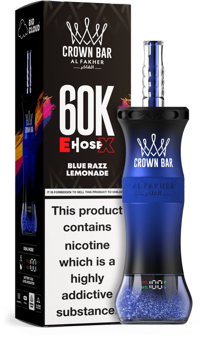 AL Fakher Crown Bar 60K 60000 Puffs E-Hose X Einweg Kit - 💥 Nehme 5 Zahle NUR 4! + Ab einem Einkauf von 100€ 2 Mystery Gratis💥