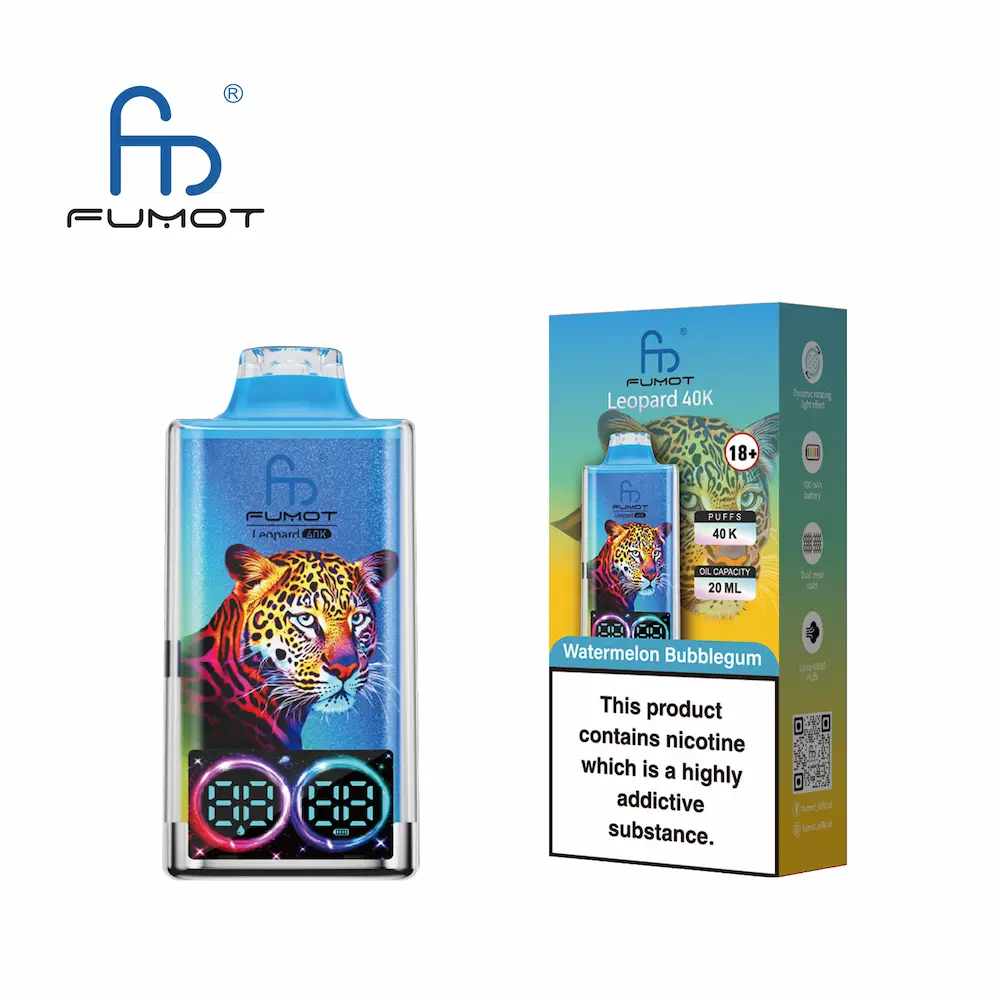 Fumot Leopard 40K Digital Display RGB Lights Einweg Kit (40000 Puffs) - 💥 Nehme 5 Zahle NUR 4! + Ab einem Einkauf von 100€ 2 Mystery Gratis💥