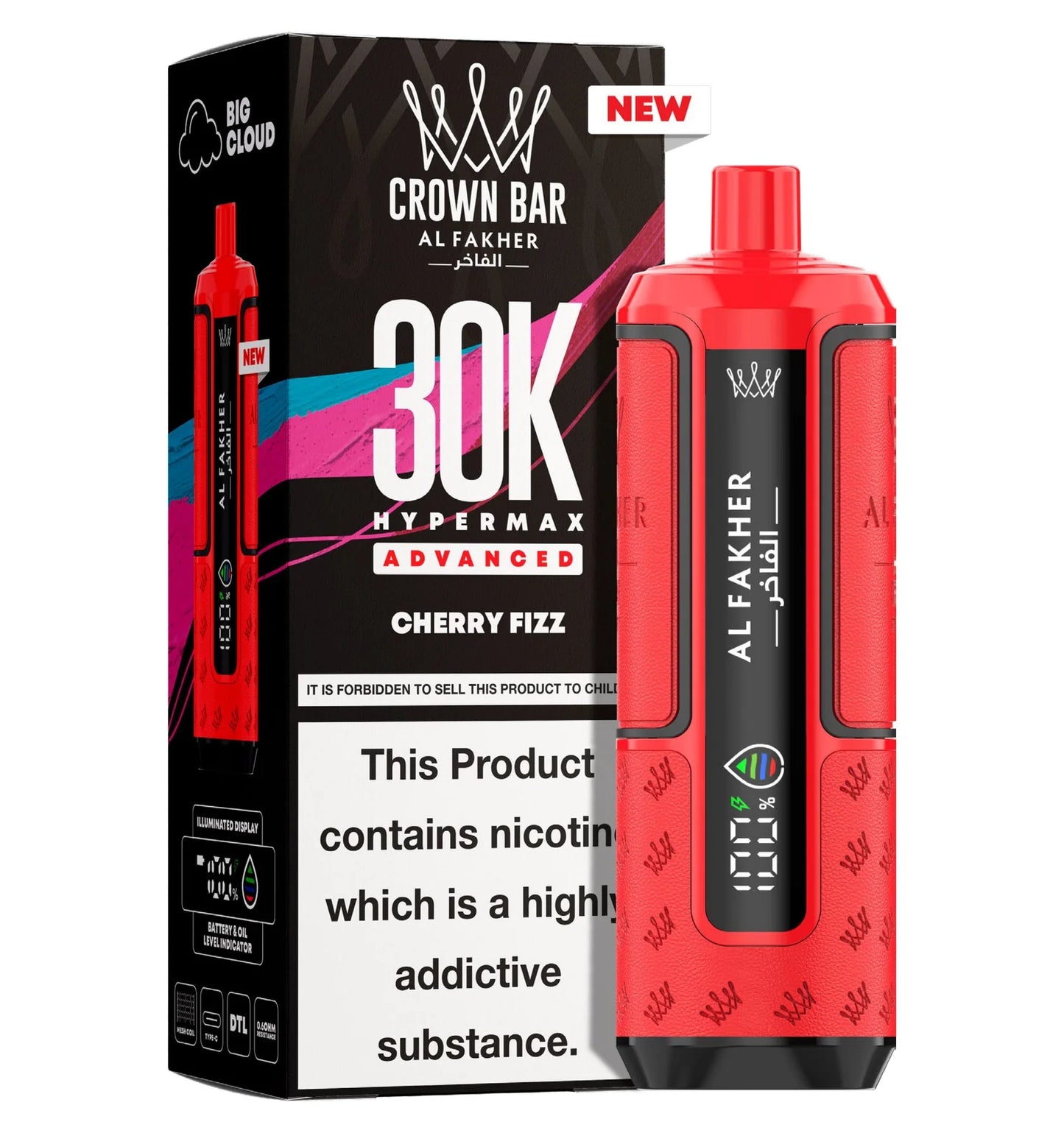 AL Fakher Crown Bar 30K Hypermax Vorgefülltes Einweg Kit - 💥 Nehme 4 Zahle NUR 3! + Ab einem Einkauf von 100€ 2 Mystery Gratis💥