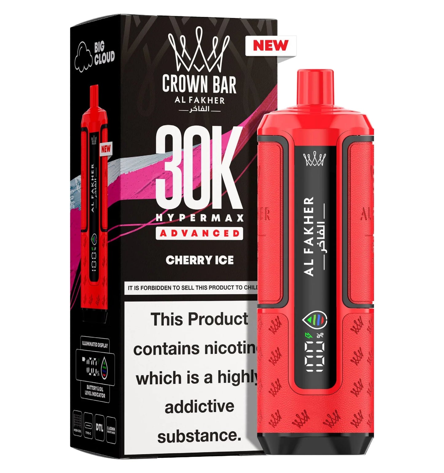 AL Fakher Crown Bar 30K Hypermax Vorgefülltes Einweg Kit - 💥 Nehme 4 Zahle NUR 3! + Ab einem Einkauf von 100€ 2 Mystery Gratis💥