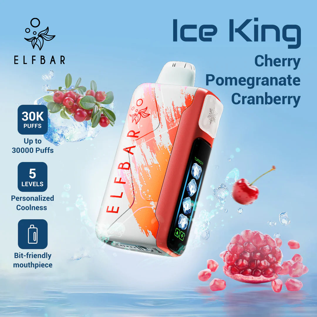 ELF Bar Ice King 30K Wiederaufladbares Einweg Kit (30000 Puffs) - 💥 Nehme 5 Zahle NUR 4! + Ab einem Einkauf von 100€ 2 Mystery Gratis💥