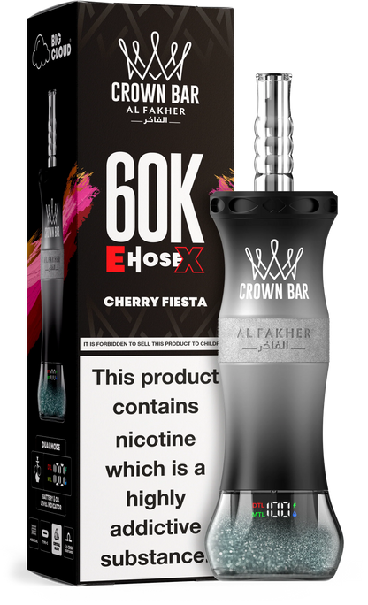 AL Fakher Crown Bar 60K 60000 Puffs E-Hose X Einweg Kit - 💥 Nehme 5 Zahle NUR 4! + Ab einem Einkauf von 100€ 2 Mystery Gratis💥