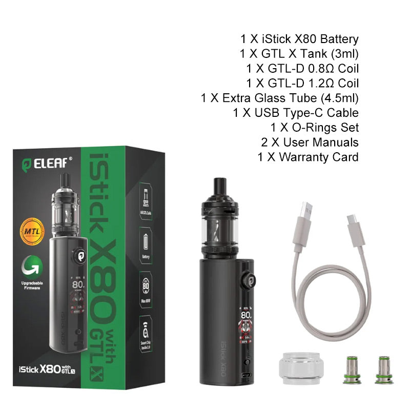 Eleaf iStick X80 Kit mit GTL X Verdampfer 3ml