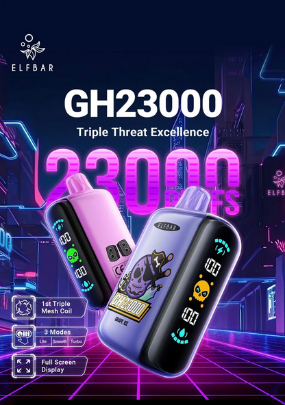 Elf Bar GH23000 Wiederaufladbares Einweg Kit (23K Puffs) - 💥 Nehme 5 Zahle NUR 4! + Ab einem Einkauf von 100€ 2 Mystery Gratis💥