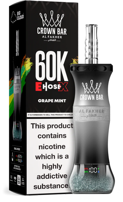 AL Fakher Crown Bar 60K 60000 Puffs E-Hose X Einweg Kit - 💥 Nehme 5 Zahle NUR 4! + Ab einem Einkauf von 100€ 2 Mystery Gratis💥
