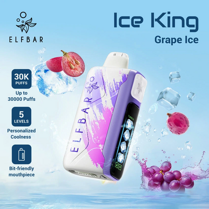 ELF Bar Ice King 30K Wiederaufladbares Einweg Kit (30000 Puffs) - 💥 Nehme 5 Zahle NUR 4! + Ab einem Einkauf von 100€ 2 Mystery Gratis💥