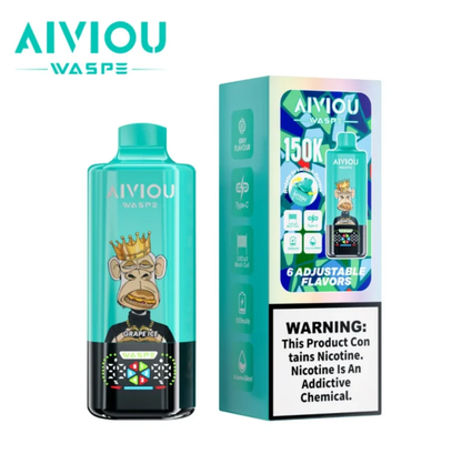 WASPE Aiviou 150K 150000 Puffs 6in1 Wiederaufladbares Einweg Kit - 💥 Nehme 5 Zahle NUR 4! + Ab einem Einkauf von 100€ 2 Mystery Gratis💥