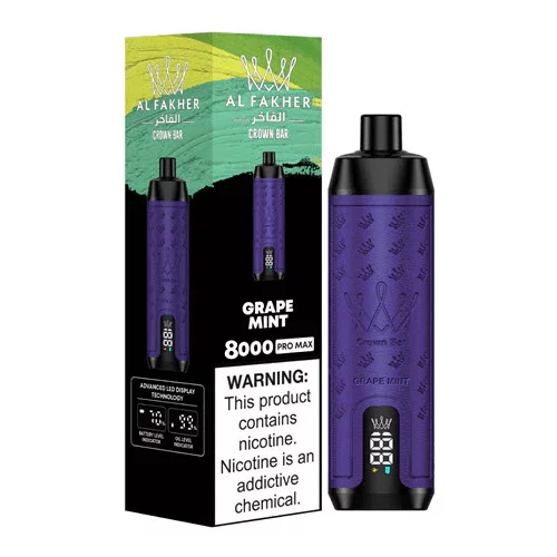 AL Fakher Crown Bar Pro 8000 Puffs Wiederaufladbares Einweg Kit - 💥 Nehme 5 Zahle NUR 4! + Ab einem Einkauf von 100€ 2 Mystery Gratis💥