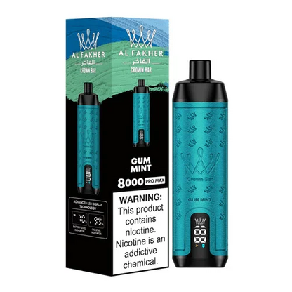 AL Fakher Crown Bar Pro 8000 Puffs Wiederaufladbares Einweg Kit - 💥 Nehme 5 Zahle NUR 4! + Ab einem Einkauf von 100€ 2 Mystery Gratis💥