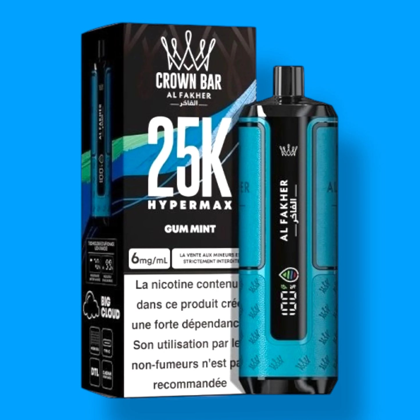 AL Fakher Crown Bar 25K Hypermax Einweg Kit (25000 Puffs) - 💥 Nehme 4 Zahle NUR 3! + Ab einem Einkauf von 100€ 2 Mystery Gratis💥