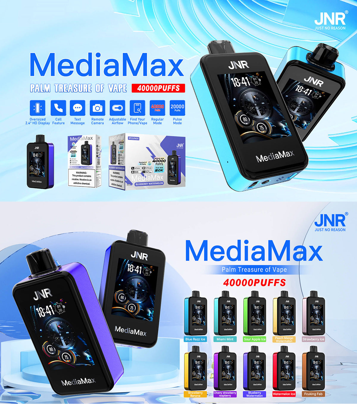 JNR MediaMax 40000 Wiederaufladbares Einweg Kit 21ml