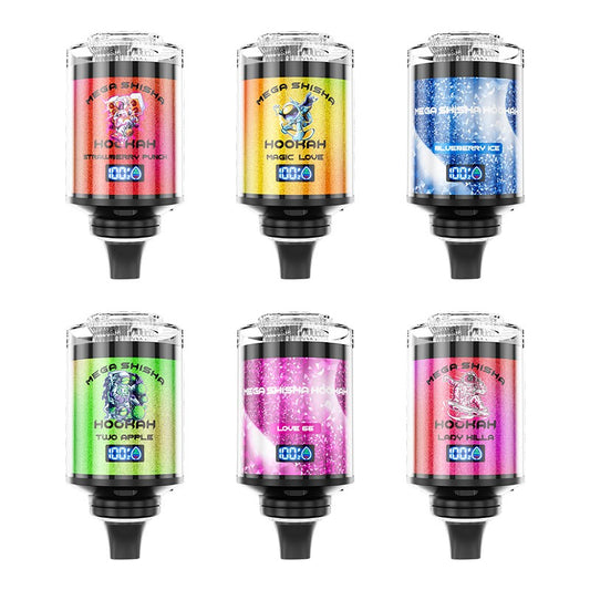 JNR Mega Shisha Hookah 100K Wiederaufladbares Einweg Kit 60ml