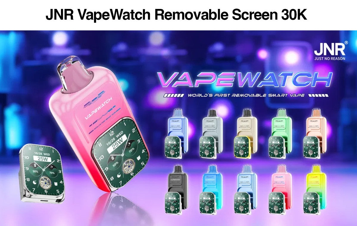 JNR VapeWatch Removable Screen 30K Einweg Kit (30000 Puffs) - 💥 BLACK Friday WEEK - Nehme 4 Zahle NUR 3! + Ab einem Einkauf von 100€ 1 Mystery Vapes Gratis + Ab einem Einkauf von 150€ 2 Mystery Vapes Gratis 💥