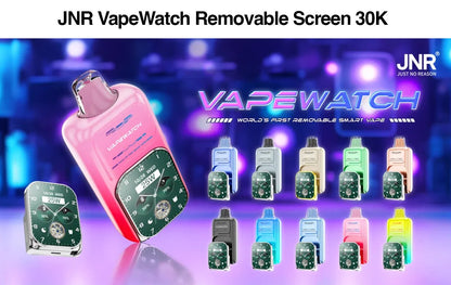 JNR VapeWatch Removable Screen 30K Einweg Kit (30000 Puffs) - 💥 BLACK Friday WEEK - Nehme 4 Zahle NUR 3! + Ab einem Einkauf von 100€ 1 Mystery Vapes Gratis + Ab einem Einkauf von 150€ 2 Mystery Vapes Gratis 💥