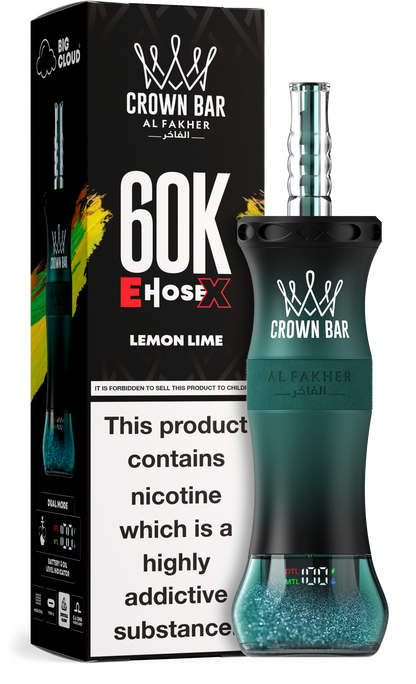 AL Fakher Crown Bar 60K 60000 Puffs E-Hose X Einweg Kit - 💥 Nehme 5 Zahle NUR 4! + Ab einem Einkauf von 100€ 2 Mystery Gratis💥