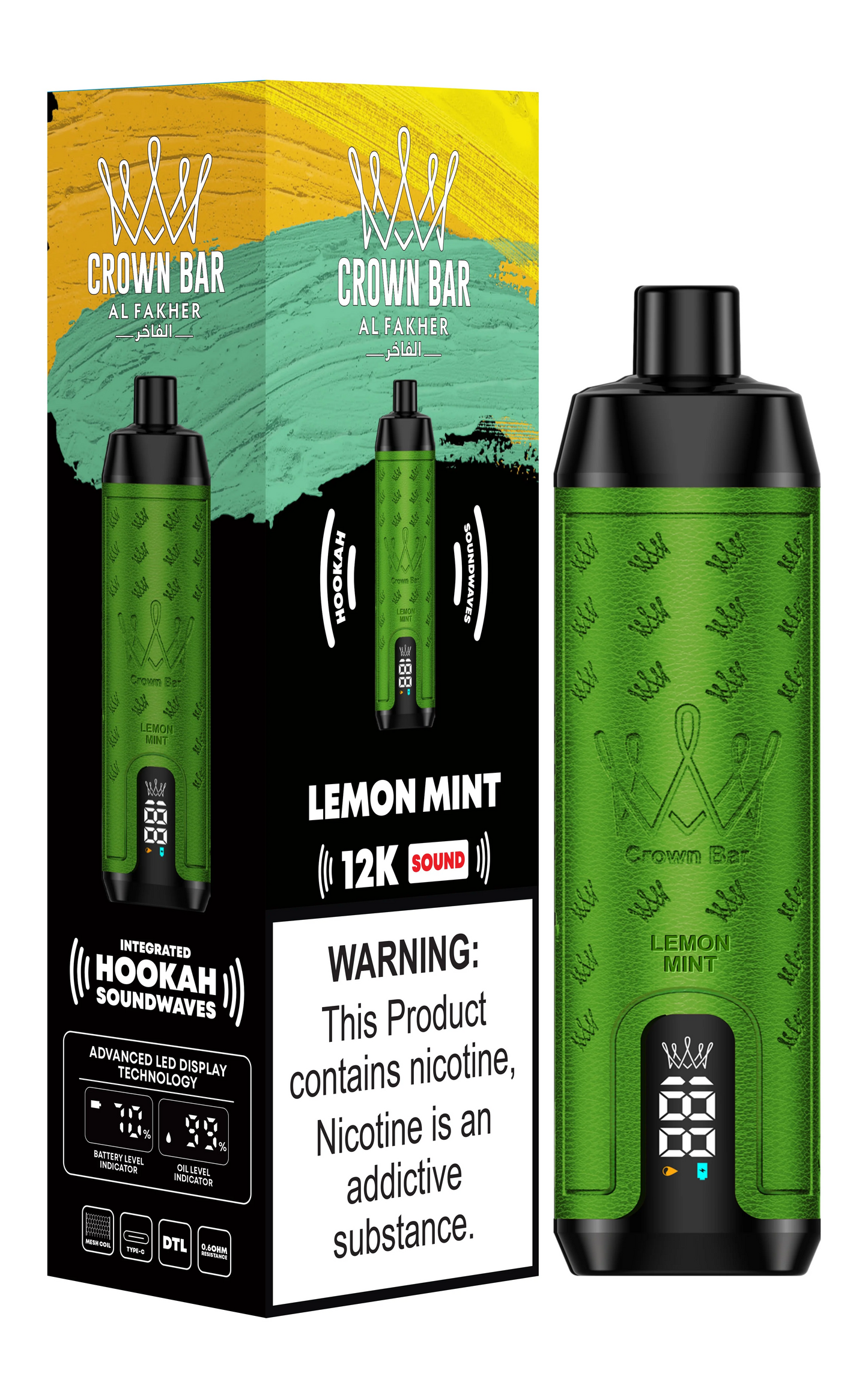 AL Fakher Crown Bar 12000 Puffs Shisha Hookah Einweg Vape - 💥 Ab einem Einkauf von 100€ 2 Mystery Gratis💥