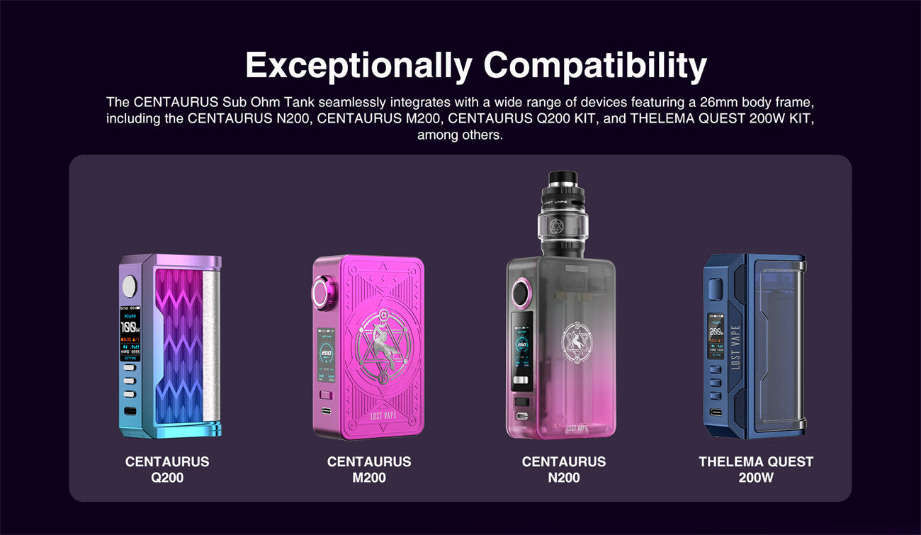 Lost Vape Centaurus N200 Kit mit Centaurus Sub Ohm Tank Verdampfer 5ml