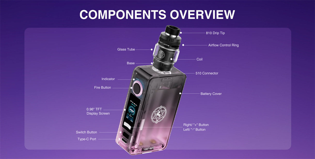 Lost Vape Centaurus N200 Kit mit Centaurus Sub Ohm Tank Verdampfer 5ml