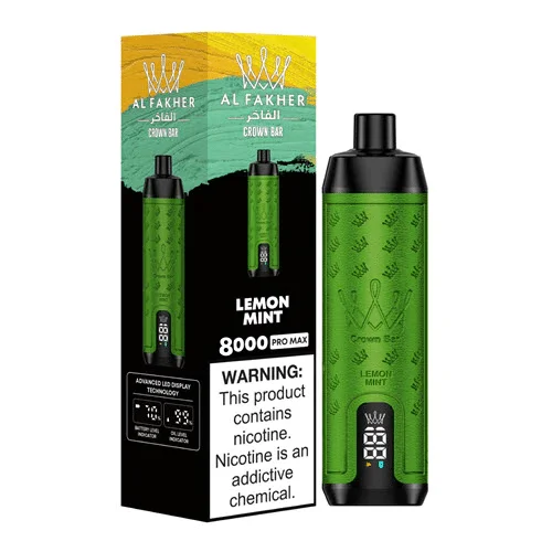 AL Fakher Crown Bar Pro 8000 Puffs Wiederaufladbares Einweg Kit - 💥 Nehme 5 Zahle NUR 4! + Ab einem Einkauf von 100€ 2 Mystery Gratis💥