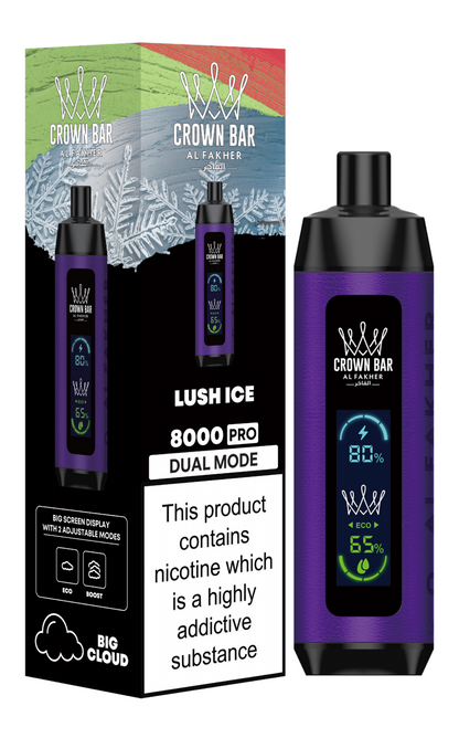 AL Fakher Crown Bar 8000 Pro Dual Mode Wiederaufladbares Einweg Kit (Big Cloud) - 💥 Nehme 5 Zahle NUR 4! + Ab einem Einkauf von 100€ 2 Mystery Gratis💥
