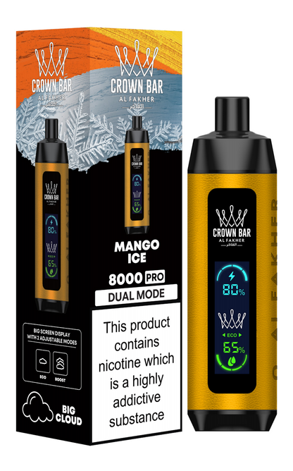 AL Fakher Crown Bar 8000 Pro Dual Mode Wiederaufladbares Einweg Kit (Big Cloud) - 💥 Nehme 5 Zahle NUR 4! + Ab einem Einkauf von 100€ 2 Mystery Gratis💥