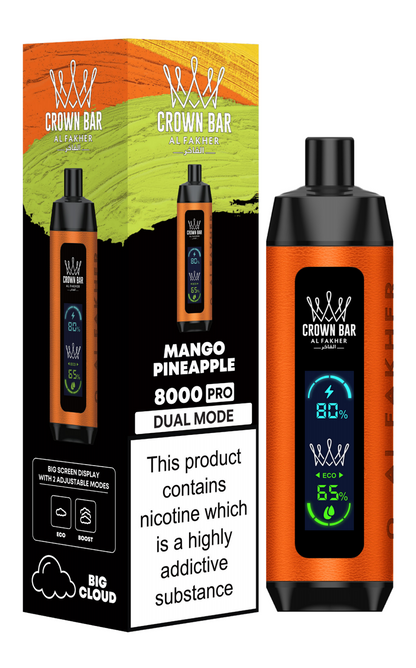 AL Fakher Crown Bar 8000 Pro Dual Mode Wiederaufladbares Einweg Kit (Big Cloud) - 💥 Nehme 5 Zahle NUR 4! + Ab einem Einkauf von 100€ 2 Mystery Gratis💥