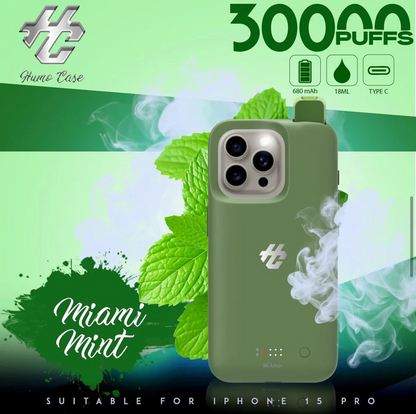 Humo Case iPhone 15 Pro 30K Puffs Einweg Vape Kit (30000 Puffs)- 💥 Nehme 5 Zahle NUR 4! + Ab einem Einkauf von 100€ 2 Mystery Gratis💥