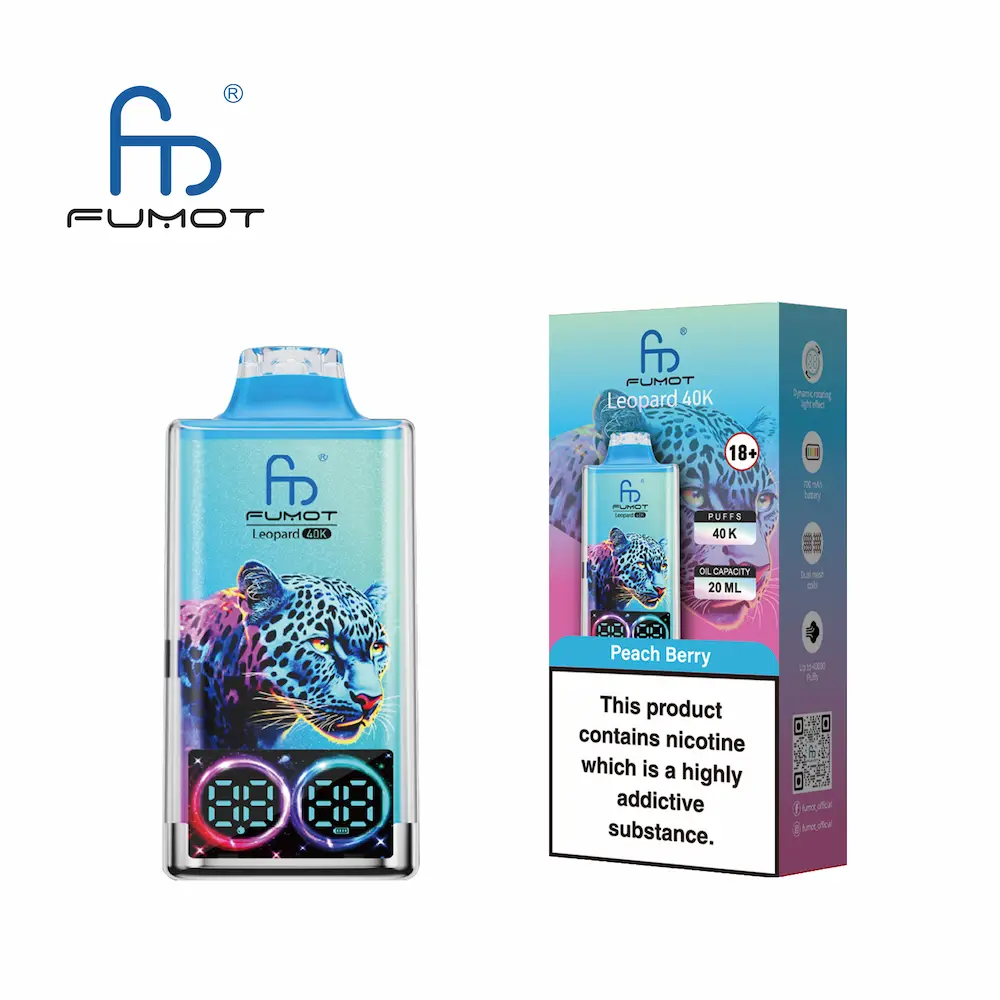 Fumot Leopard 40K Digital Display RGB Lights Einweg Kit (40000 Puffs) - 💥 Nehme 5 Zahle NUR 4! + Ab einem Einkauf von 100€ 2 Mystery Gratis💥