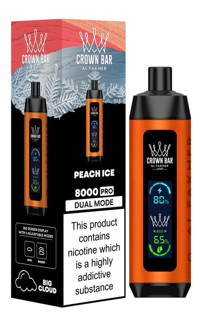 AL Fakher Crown Bar 8000 Pro Dual Mode Wiederaufladbares Einweg Kit (Big Cloud) - 💥 Nehme 5 Zahle NUR 4! + Ab einem Einkauf von 100€ 2 Mystery Gratis💥