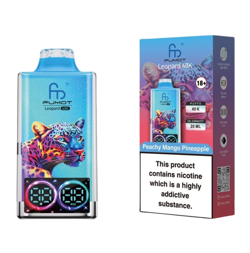 Fumot Leopard 40K Digital Display RGB Lights Einweg Kit (40000 Puffs) - 💥 Nehme 5 Zahle NUR 4! + Ab einem Einkauf von 100€ 2 Mystery Gratis💥