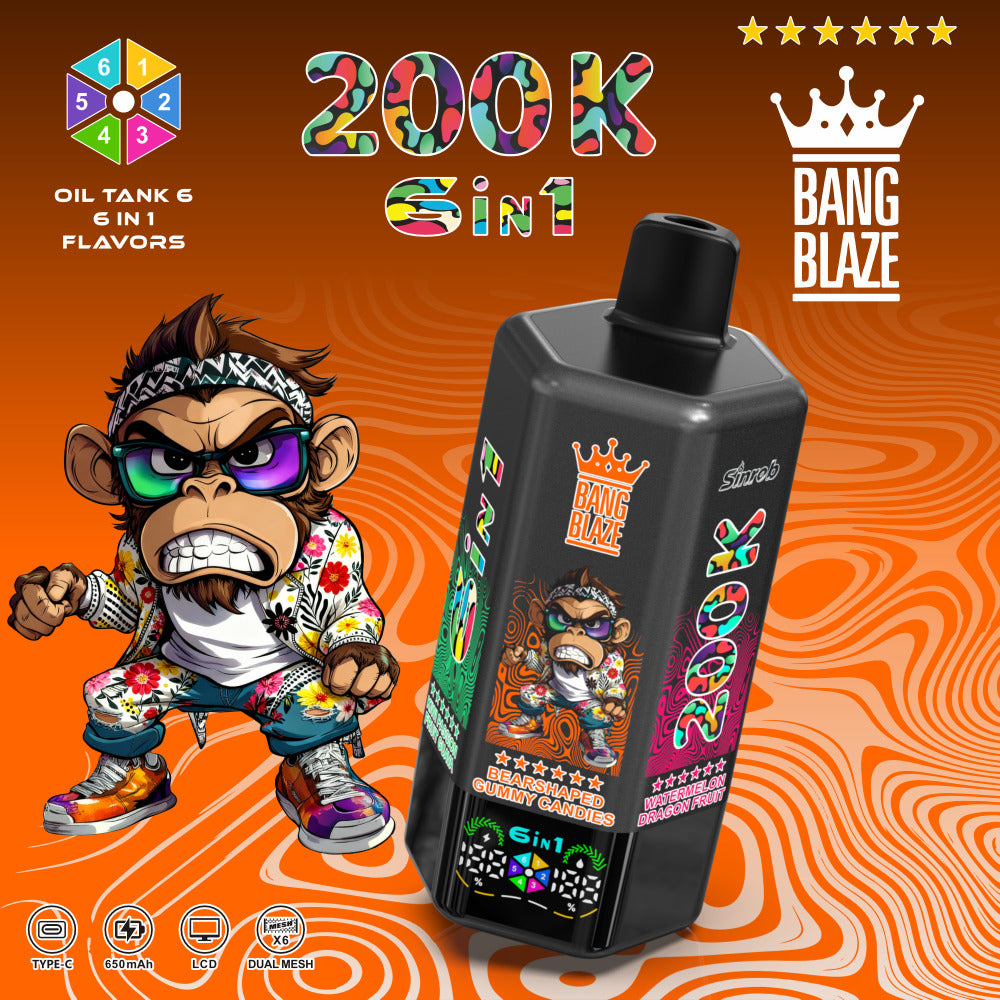 Bang Blaze 200K 200000 Puffs 6 in 1 Einweg Kit