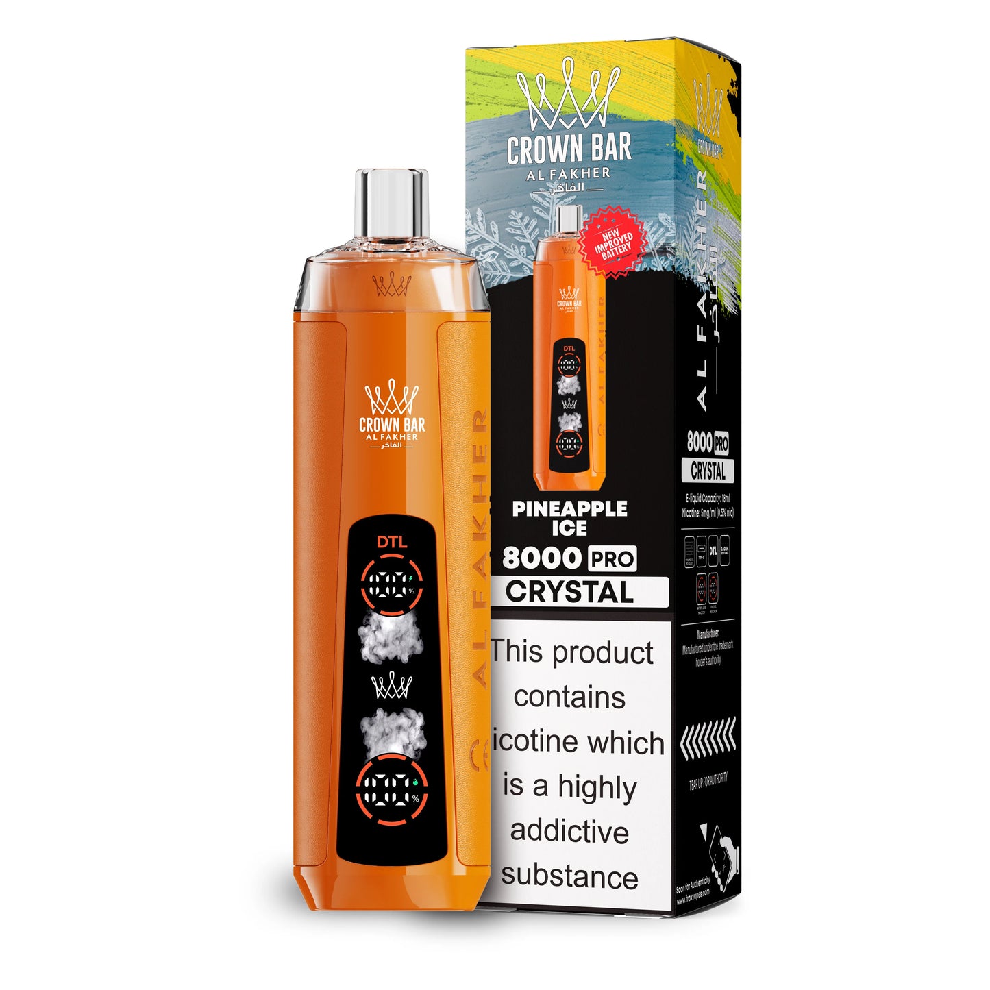 AL Fakher Crown Bar 8000 Crystal Dual Mode Einweg Kit - 💥 Nehme 5 Zahle NUR 4! + Ab einem Einkauf von 100€ 2 Mystery Gratis💥