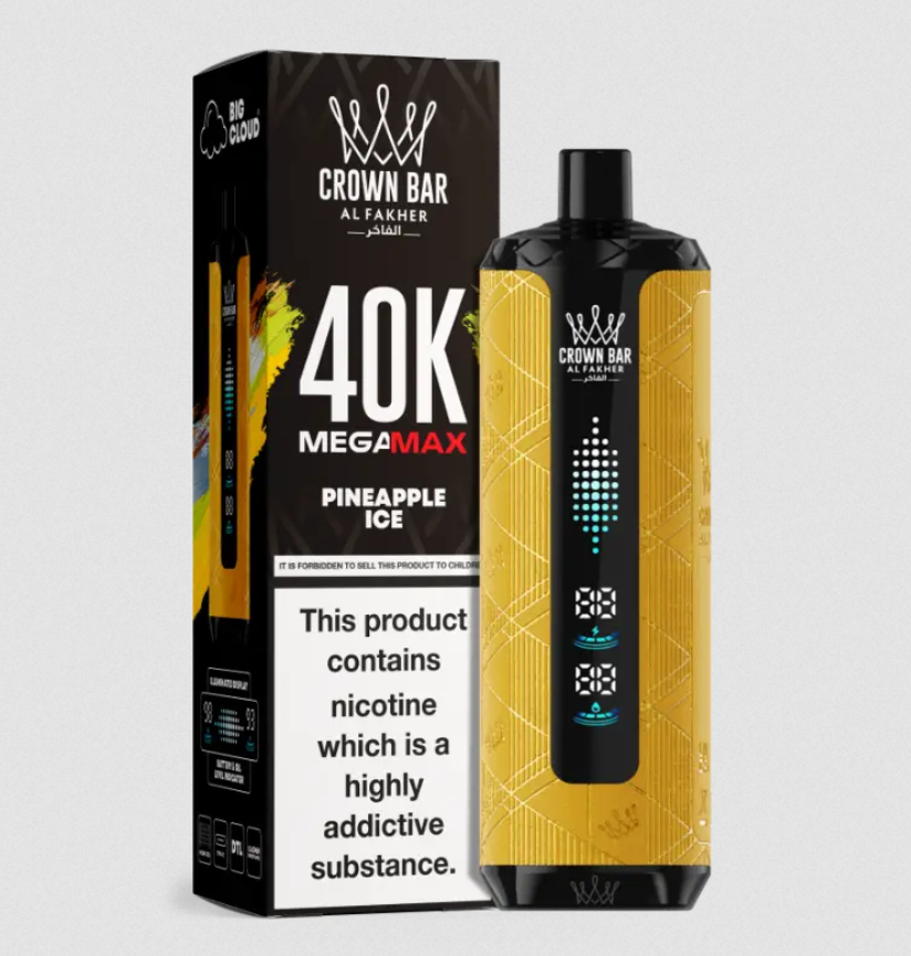 AL Fakher Crown Bar Mega Max 40K 40000 Puffs Einweg Kit - 💥 Nehme 5 Zahle NUR 4! + Ab einem Einkauf von 100€ 2 Mystery Gratis💥